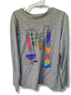 Cat & Jack Grey Girl Power Long Sleeve Tee